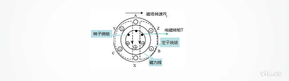 籠型異步電動(dòng)機(jī)截面圖